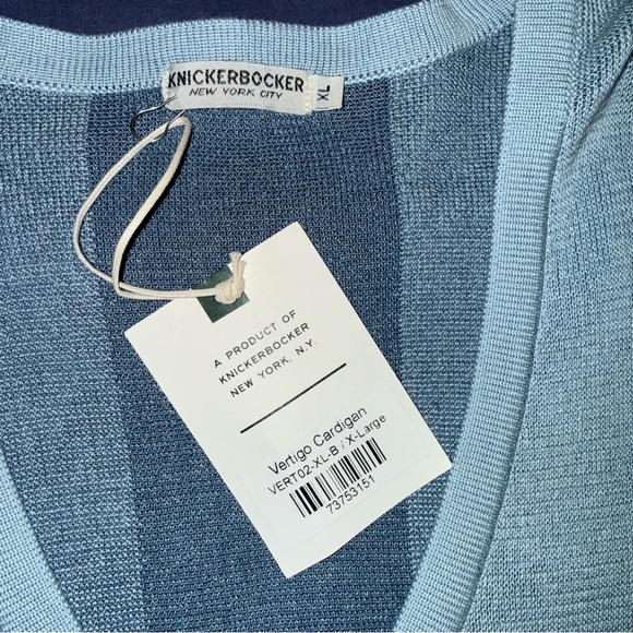 Knickerbocker blue striped Vertigo cardigan - Picture 5 of 6